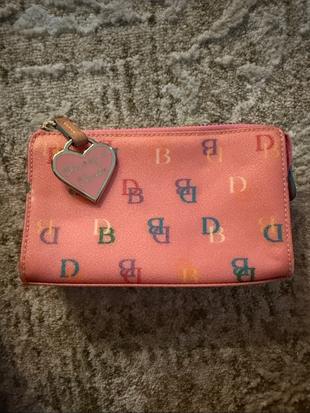 DOONEY & BOURKE PINK DB INTERLOCKING LOGO SMALL WALLET